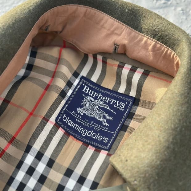 80s 올드 버버리 원패널슬리브 트렌치코트