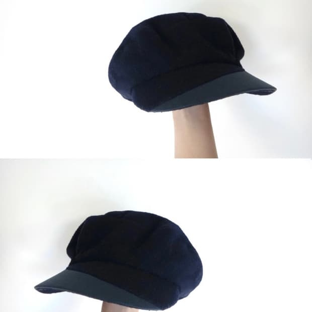 Devided newsie cap / navy