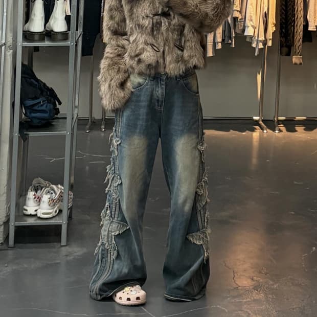 빈티지 y2k 인조모피 코트 A2957