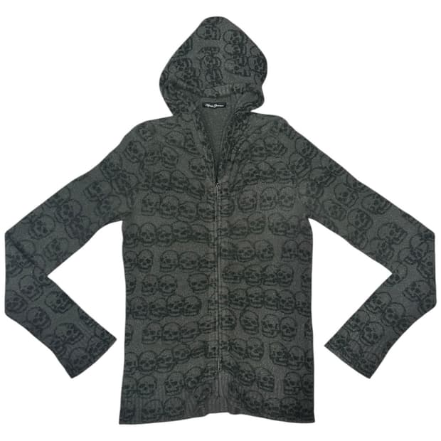 히스테릭 글래머 아카이브 아이코닉 해골 패턴 후드 집업 자켓