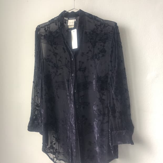 Giorgio Armani pattern see through shirt