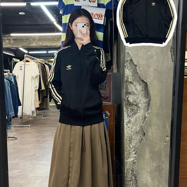 아디다스 슈퍼스타 져지 블랙 골드 100 #csz3839