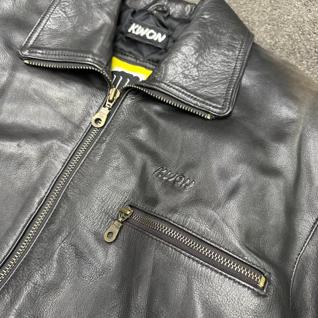 KWON 블랙 가죽 자켓 M