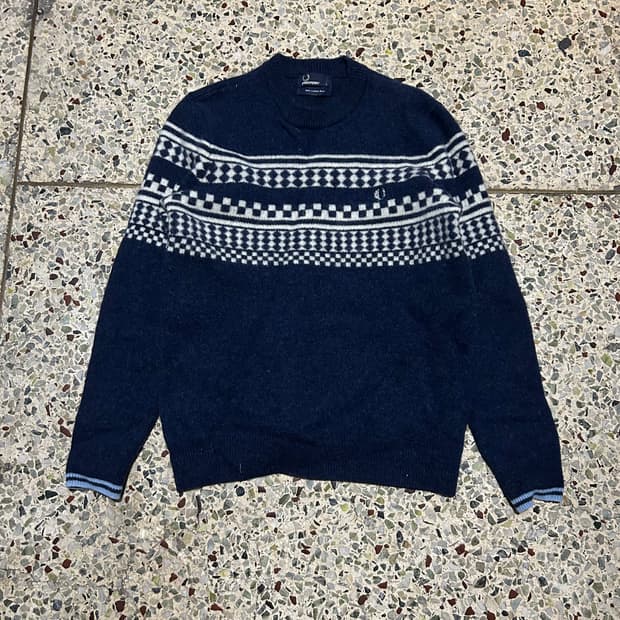 프레드페리 램스울 패턴 니트