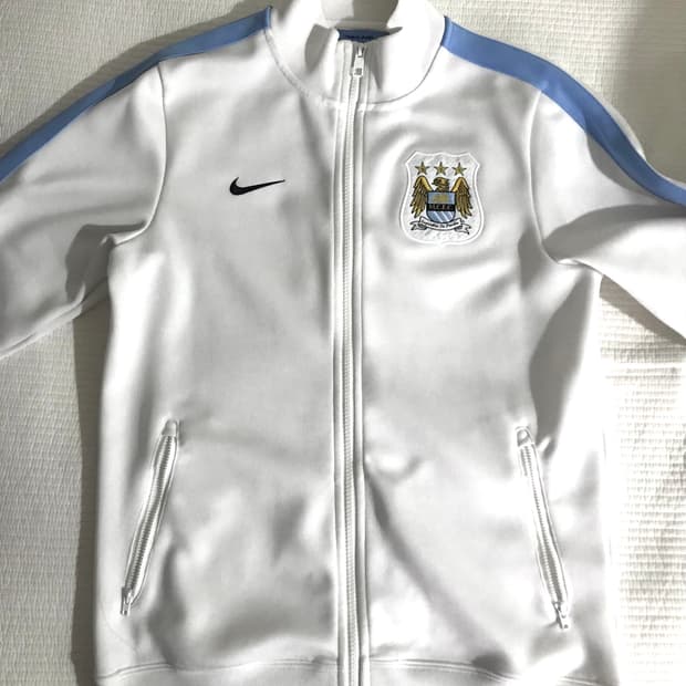 희귀)나이키 맨시티 화이트 트랙탑 져지