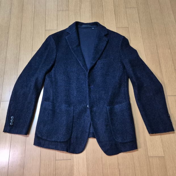 유니클로 울 네이비 자켓