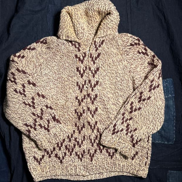 (60‘s 라이트닝 지퍼) 빈티지 코위찬 스웨터 105