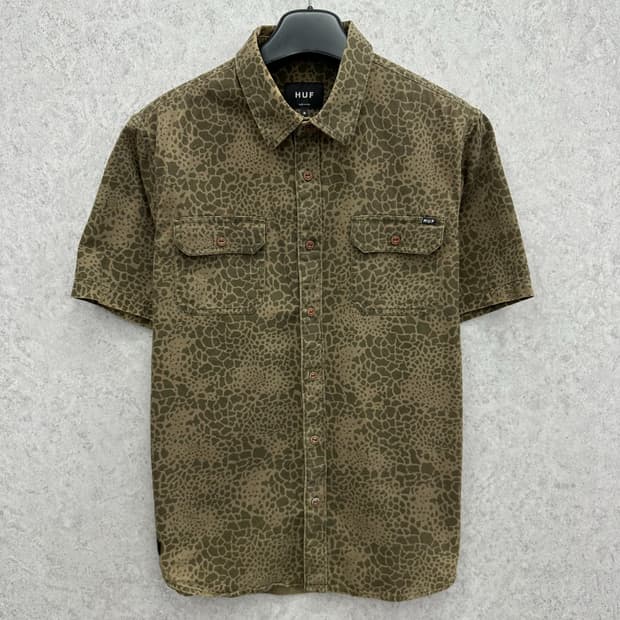95 HUF 허프 남자 레오파드 반팔 셔츠