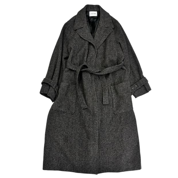 라코스테 울 벨티드 롱 코트