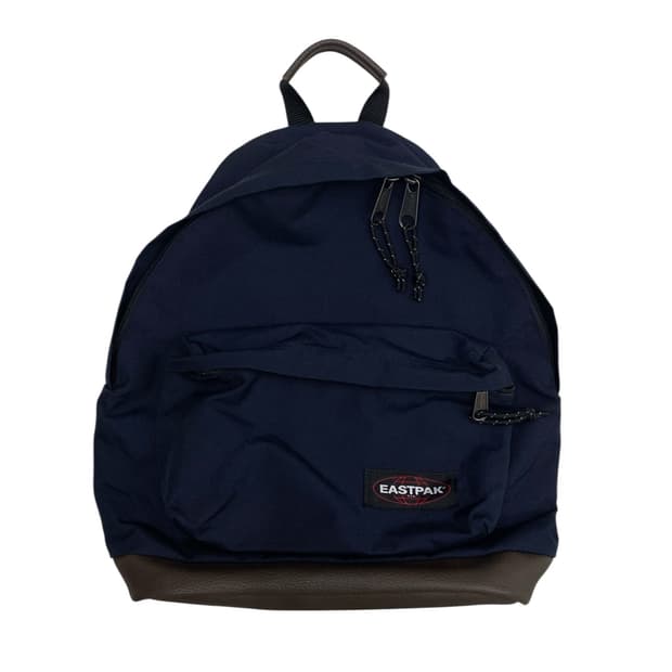 이스트팩 레더 네이비백팩
