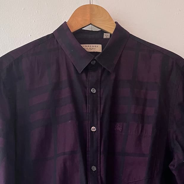 버버리 남성 노바체크코튼셔츠 XL사이즈