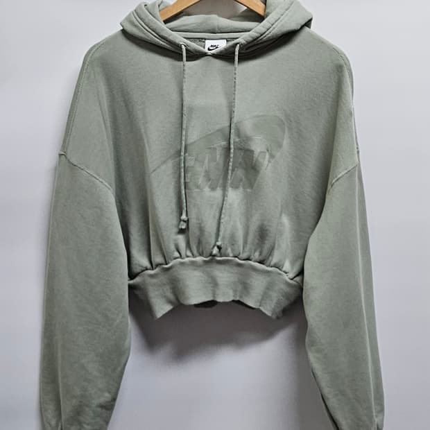 나이키 크롭 후드티 M