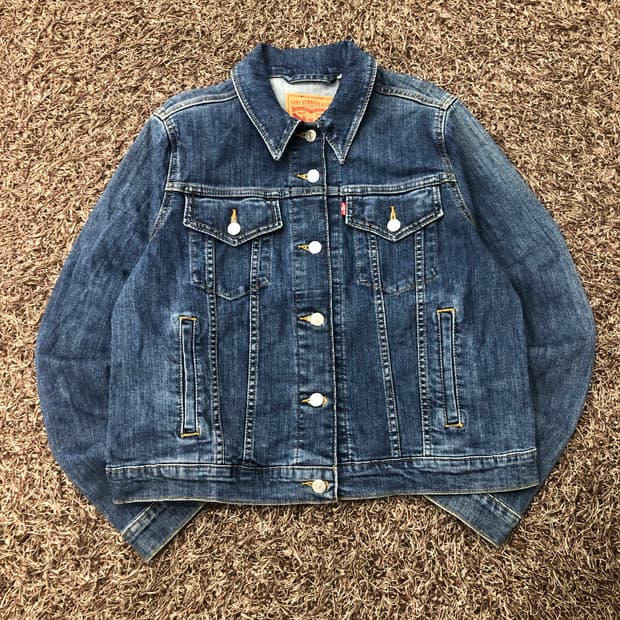 리바이스 크롭 데님 트러커 자켓