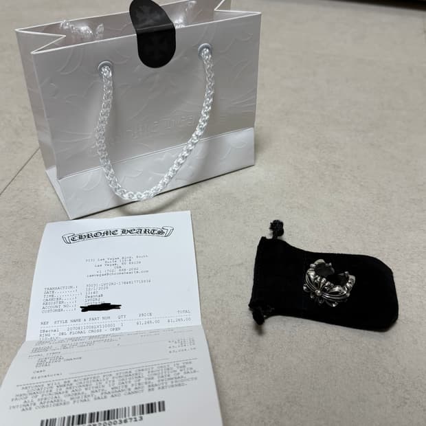 (새상품) 크롬하츠 더블플로랄 크로스링 US11