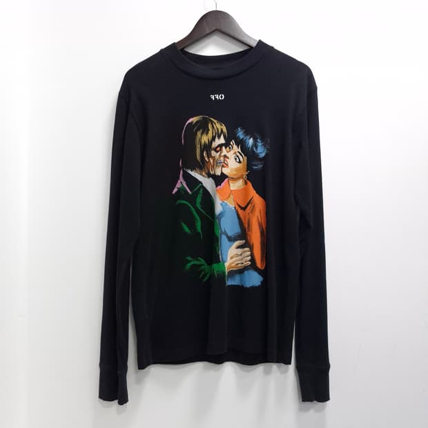 오프화이트 키스 슬림 롱 슬리브 M