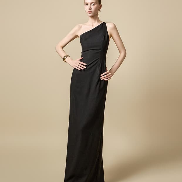 Dint slim long dress Black
