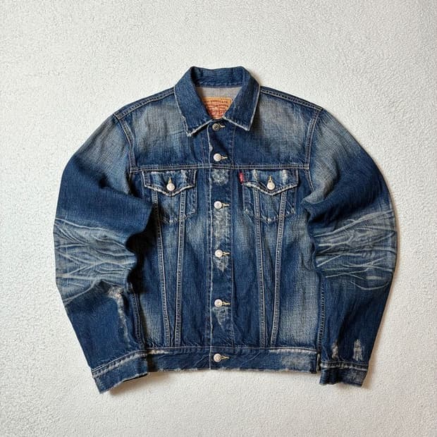 리바이스 70505 3세대 에이징 데님 트러커 자켓 PN7807