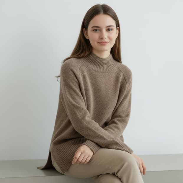 23FW 한섬 SJSJ 캐시미어 하프 터틀넥 니트(Free)