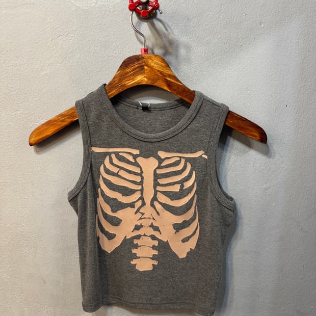 Vintage Sleeveless 빈티지 해골 나시