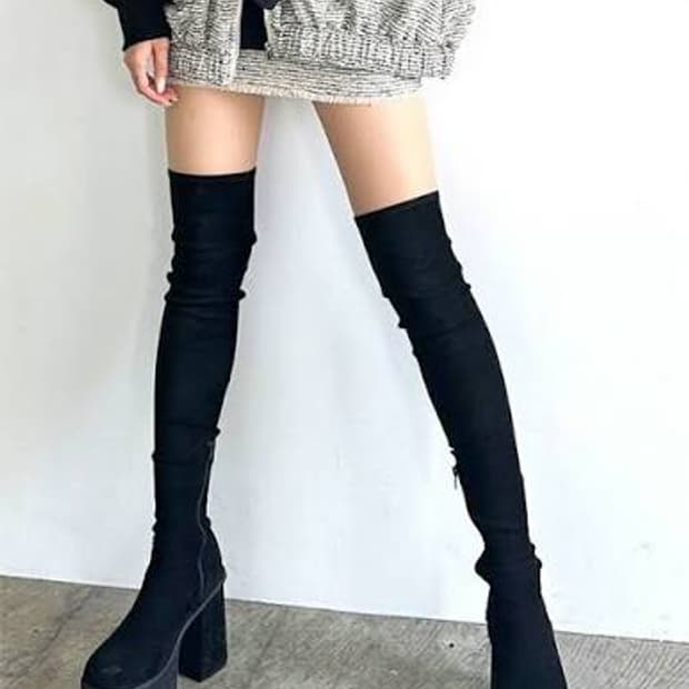 EMODA 싸이하이 부츠 니하이 갸루 Y2K