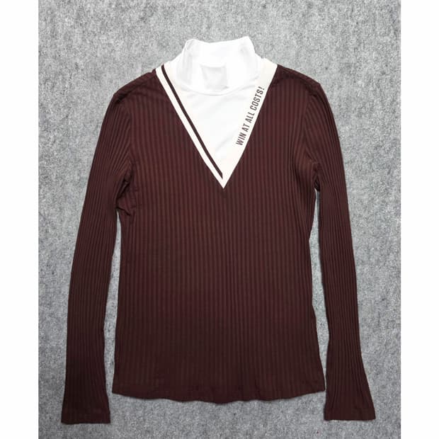 WAAC 왁 골지 폴라 골프티 긴팔티 2사이즈