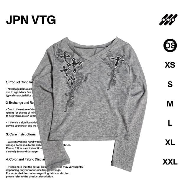 JPN VTG 고딕 스타일 롱슬리브 OS사이즈
