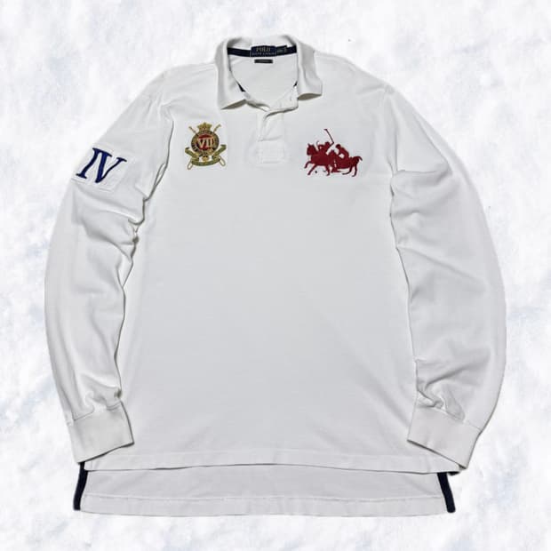 폴로 랄프로렌 빅포니 치프키프 흰빨 긴팔 