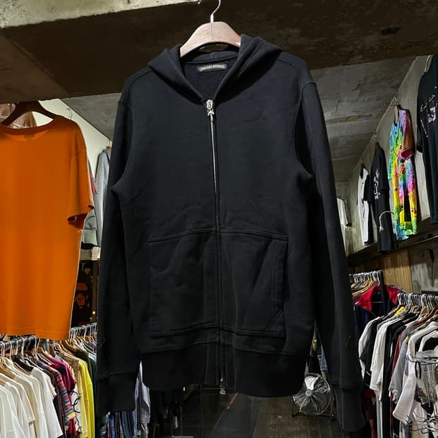 Chrome Hearts 크롬하츠 크로스 레더 후드집업