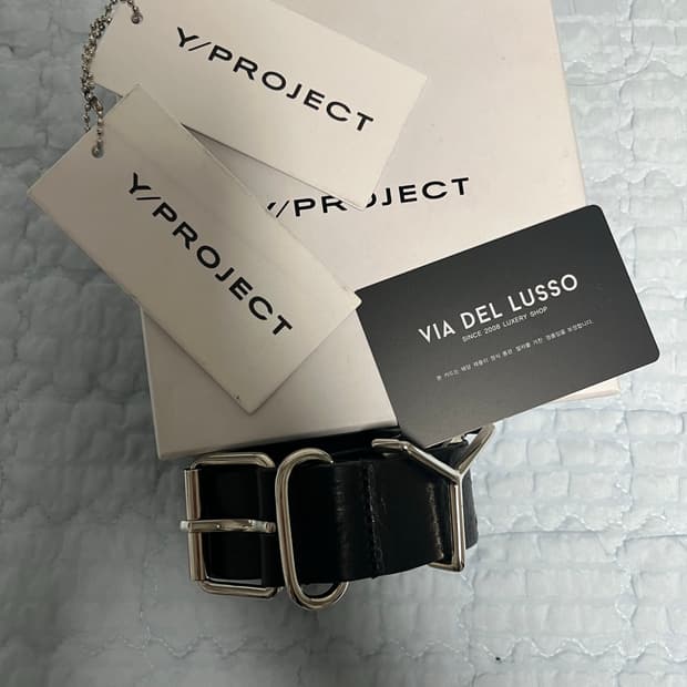 Y/PROJECT 블랙 가죽 벨트