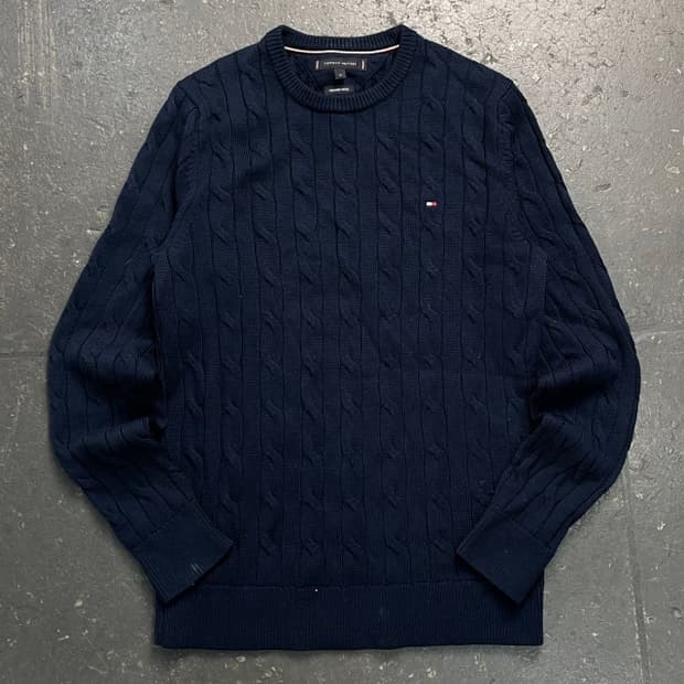 95 타미힐피거 꽈배기 니트