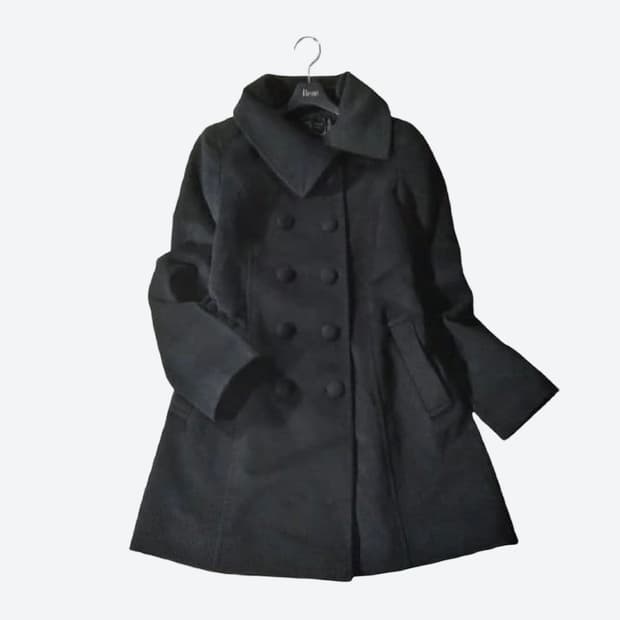 any sis by kumikyoku 히메 미드나잇 블랙 앙고라 코트