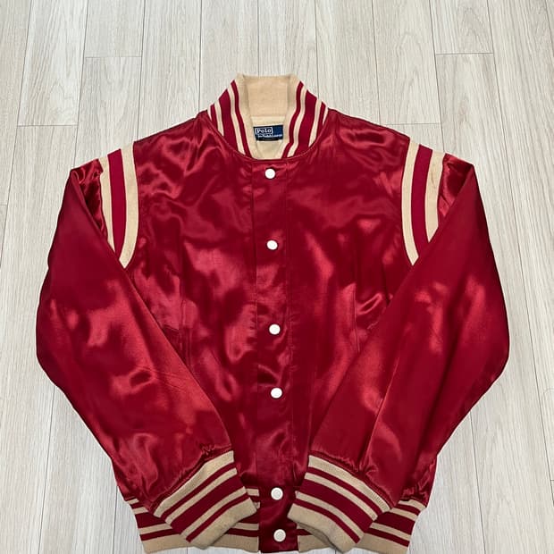 90s USA 폴로 사틴 새틴 볼 자켓 S