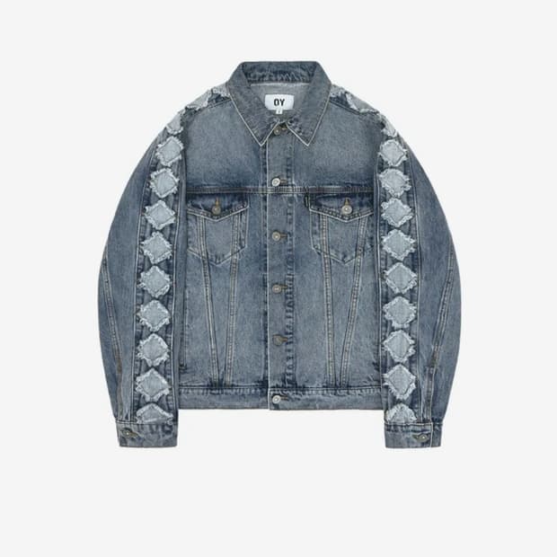 OY 다이아몬드 커팅 데님 자켓 1사이즈