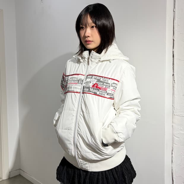 EVISU 에비수 화이트 패딩