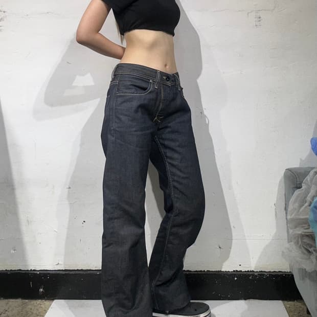 디젤 중청 아디다스 콜라보 데님 팬츠 