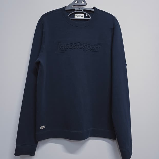 라코스테 스포츠 네이비 맨투맨 티셔츠
