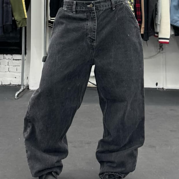 위캔더스 워시드 데님 카펜터팬츠