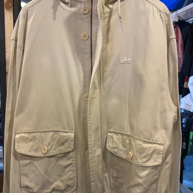 리 트위치 로고 아이보리 코튼 자켓