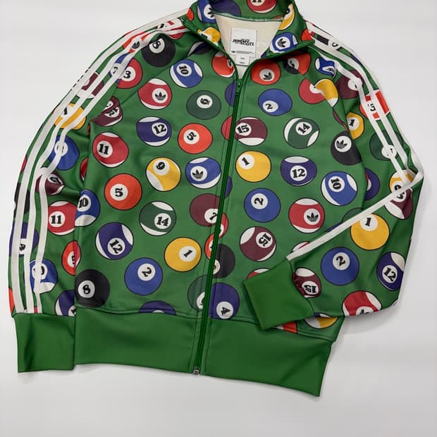 아디다스 파이어버드 x 제레미스캇 포켓볼 트랙탑 져지 자켓 Size: X