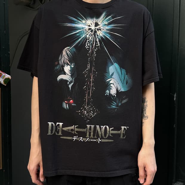 00's OG 데스노트 티셔츠 야가미라이토 류크 빈티지 밴드 티셔츠