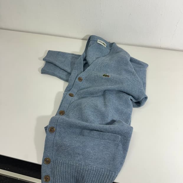 M 95-100 라코스테 스카이블루 울100% 울가디건