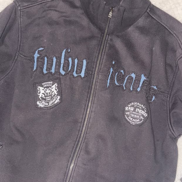 후부 빈티지 코튼 집업 져지