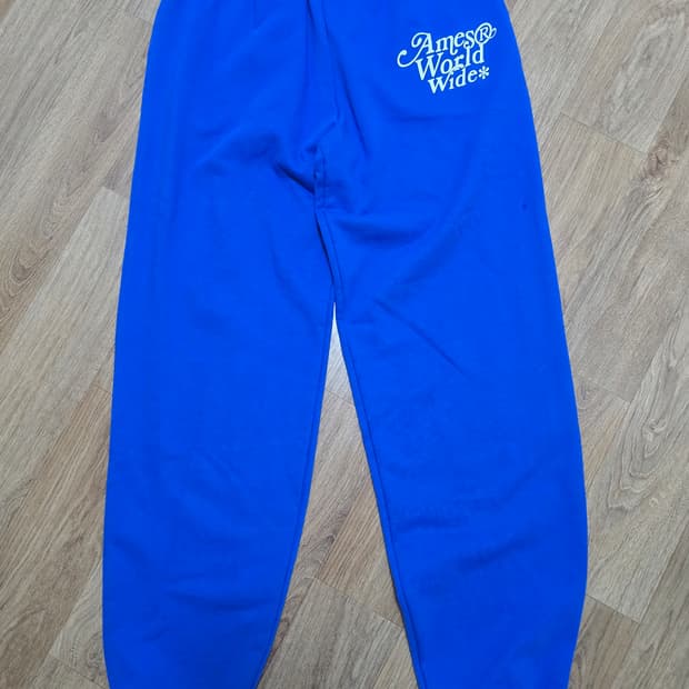 시그니처 로고 트레이닝 팬츠 블루