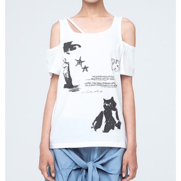 나체 BARE PRINTED T-SHIRT WHITE