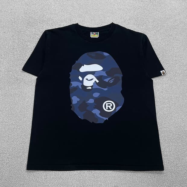 베이프 Bape 컬러 카모 빅 에이프 반팔티 블랙