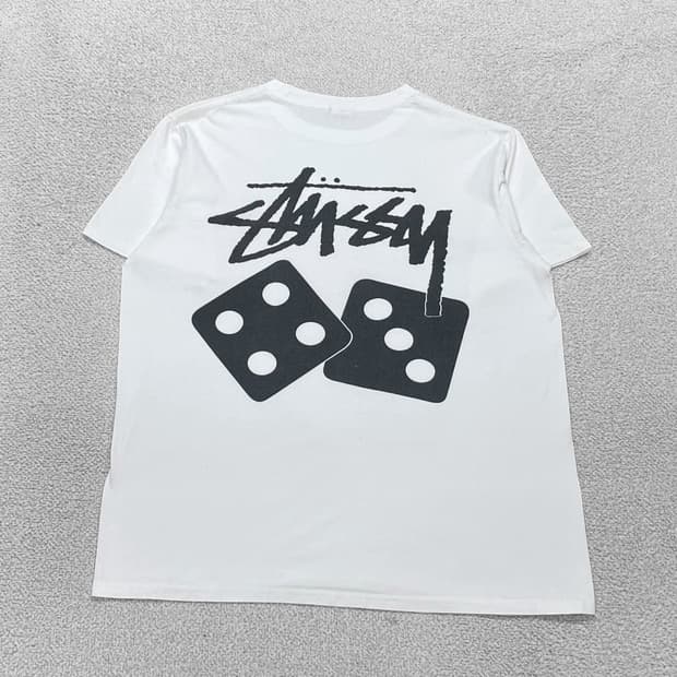 스투시 Stussy 다이스 반팔티 화이트