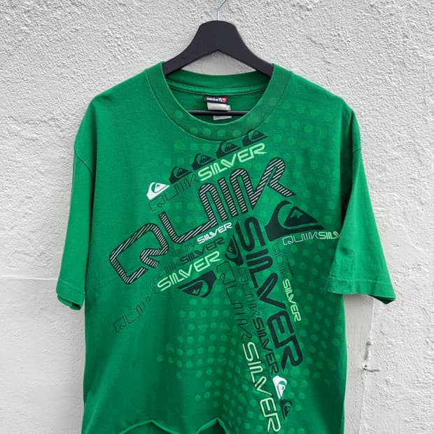 00s 퀵실버 컷오프 반팔 티셔츠