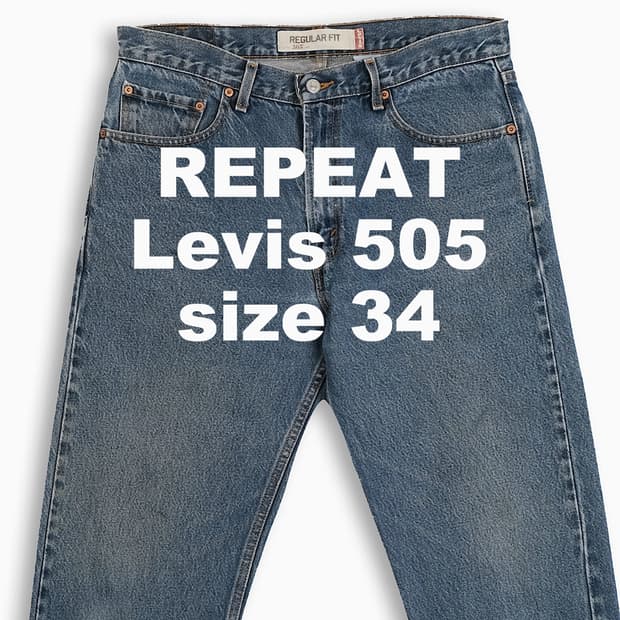 빈티지 리바이스 505 중청 34 인치 LV5053425