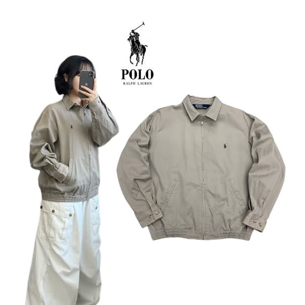 폴로 90s 브라운 포니 코튼 스윙톱 자켓