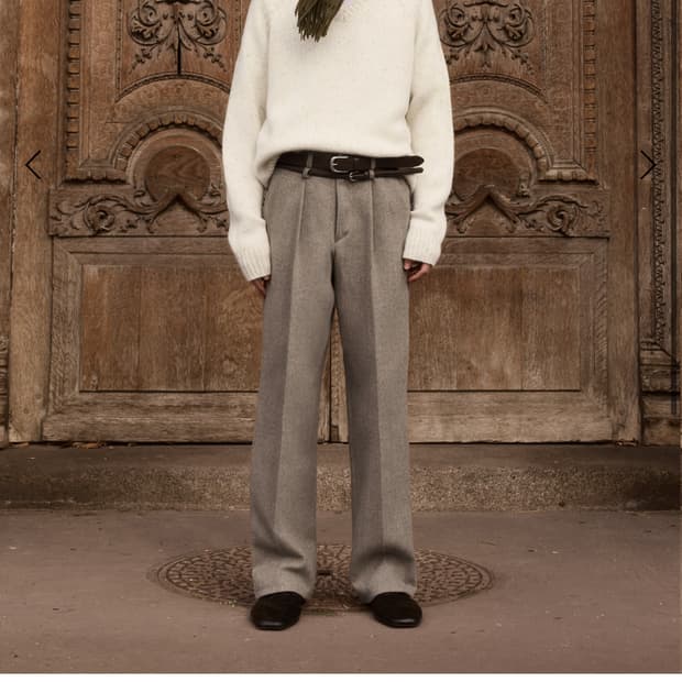 [L] stu 크리즈 벨트 슬랙스 베이지 판매합니다